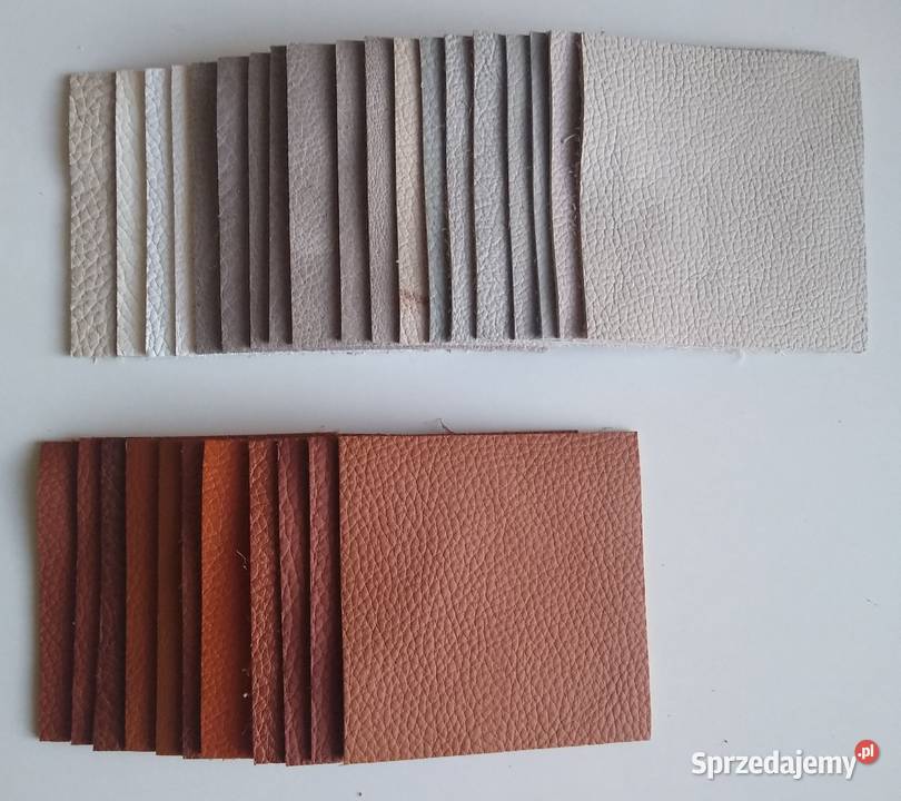 Skóra Kwadrat 8 x 8 30 sztuk Licowa Włoska Brązy Gdańsk
