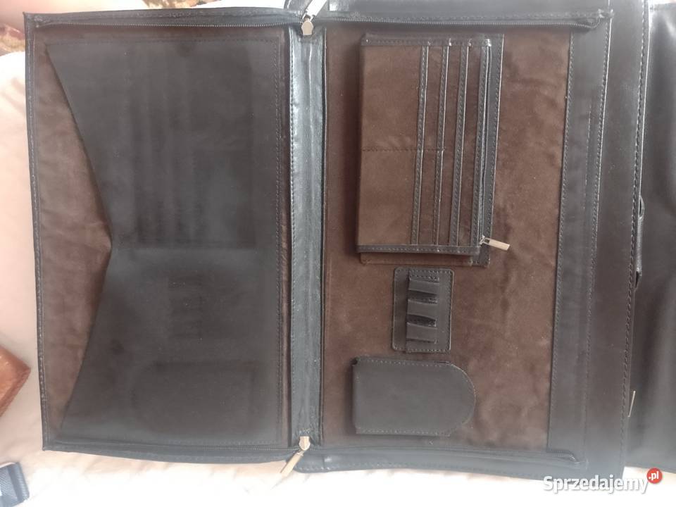 Real Leather Skórzana teczka aktówka torba do Kraków
