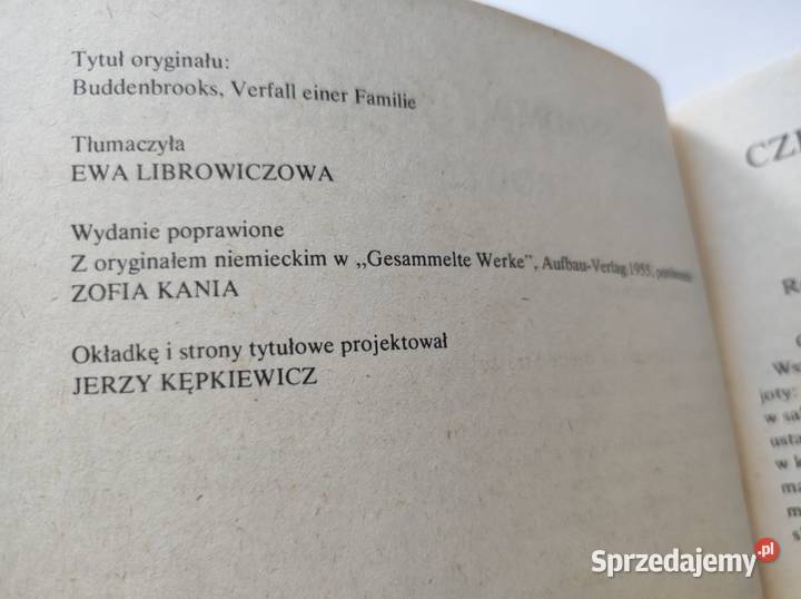 Tomasz Mann Buddenbrookowie dzieje upadku Rok wydania 0 Kielce