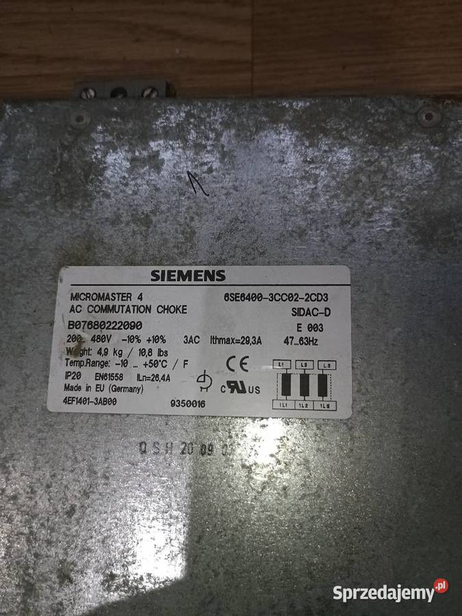 Przełącznik dławiący firmy Siemens