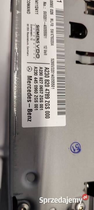 MERCEDES SL R230 RADIO NAWIGACJA A2308204789 sprzedam