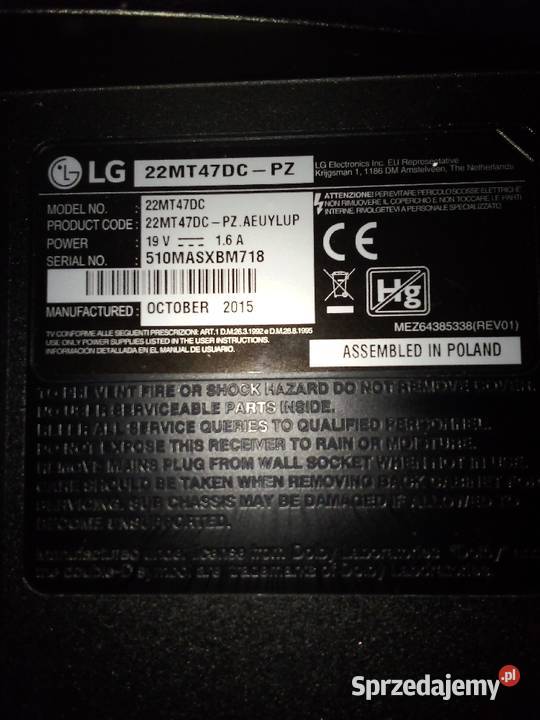 Telewizor LG 22 22cale Nowa Wieś Kwidzyńska sprzedam