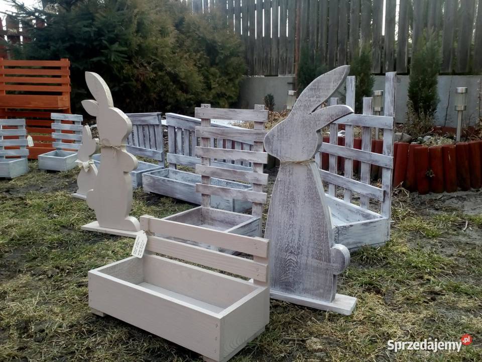 Zające drewniane Pozostałe Grodziec sprzedam