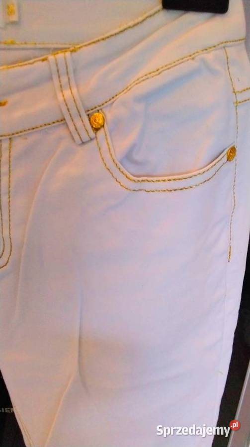 Spodnie Białe Jeans Damskie REDIAL Luxury Style Nowa Sól