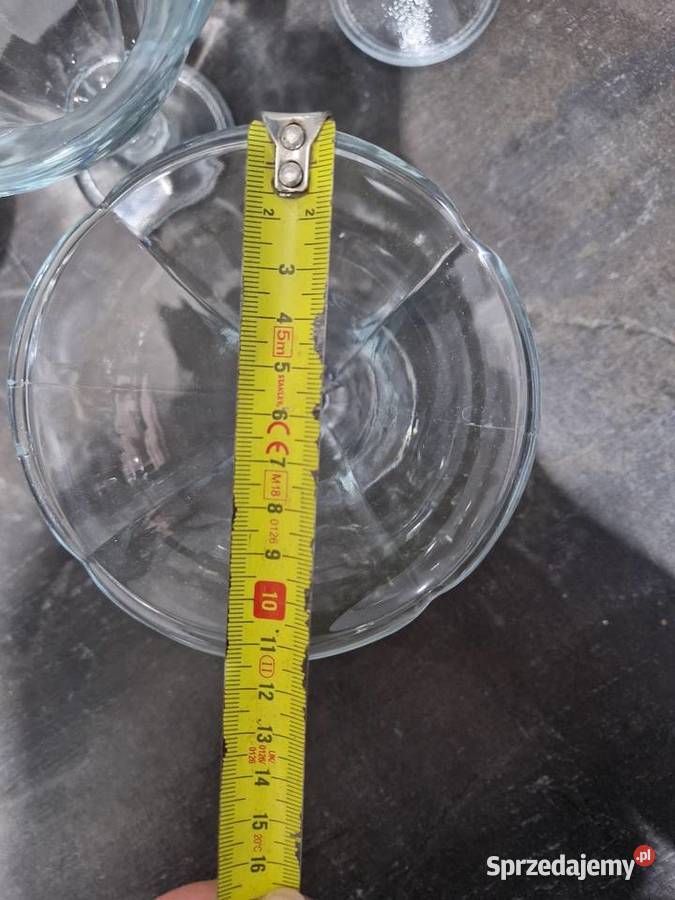 Pucharki do lodów grube szkło Porcelana i szkło dolnośląskie Świdnica