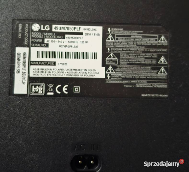 telewizor LG 49UM7050PLF 49cale Wodzisław Śląski