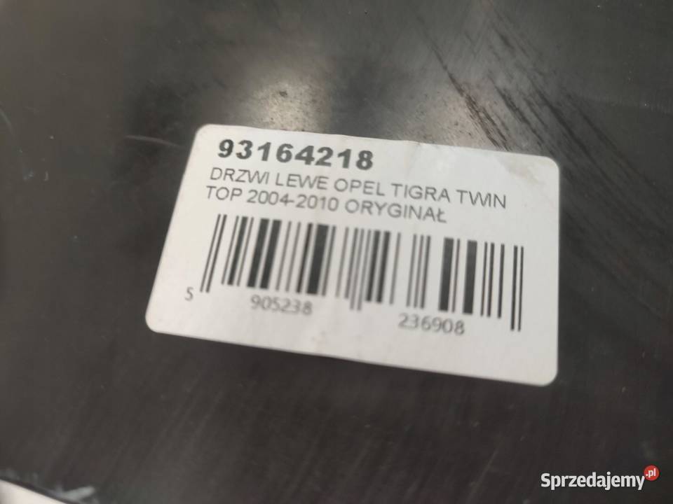 DRZWI LEWE OPEL TIGRA TWIN TOP 20042010 93164218