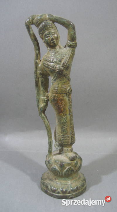 Stara Figurka Orientalna z Brazu Apsara Antyki mazowieckie Warszawa