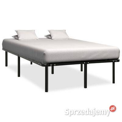 vidaXL Rama łóżka czarna metalowa 120 x 200