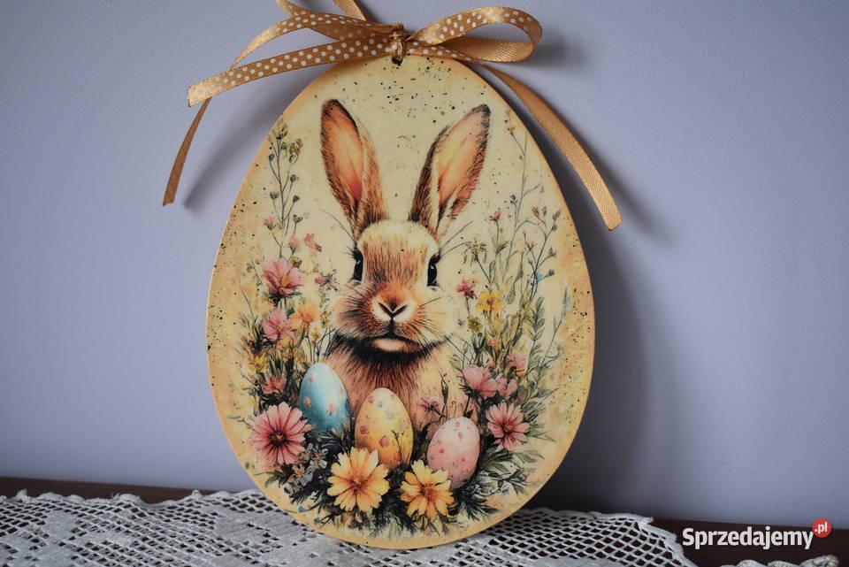 Jajko pisanka decoupage zawieszka dekoracja