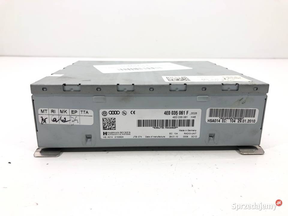 TUNER RADIA AUDI A8 D4 4E0035061F 0918 osobowe podkarpackie