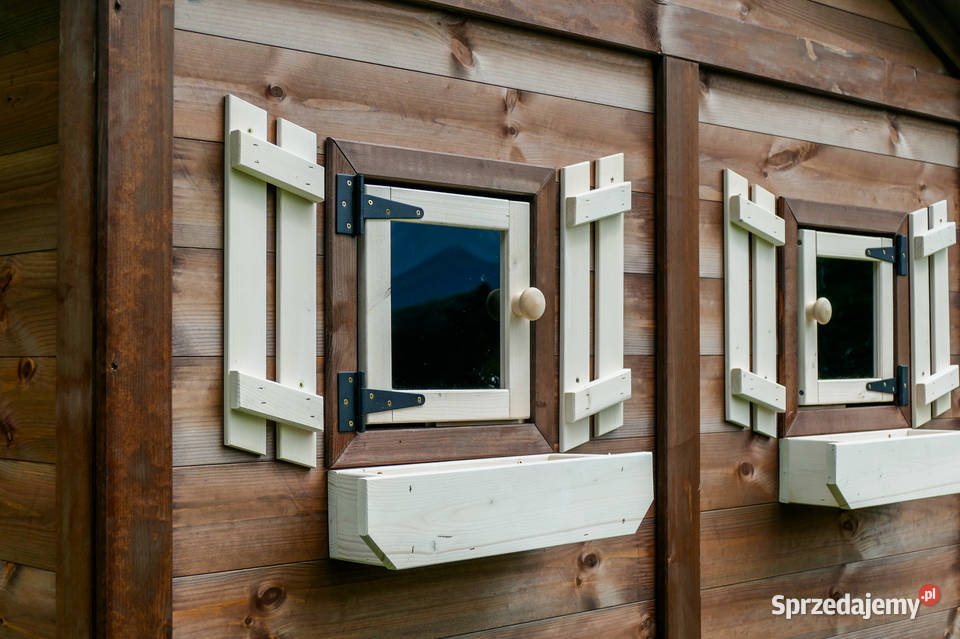 Duży domek ogrodowy dzieci z huśtawką Premium