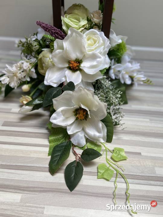 Kompozycja kwiaty sztuczne cmentarz stroik grób Kalisz sprzedam