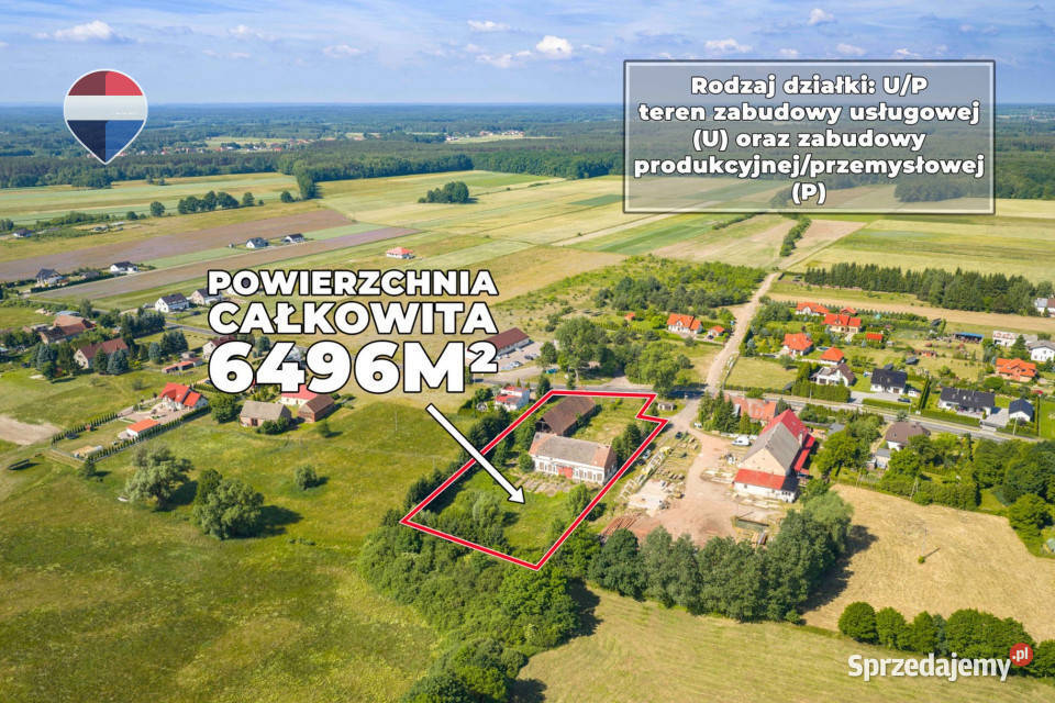Dwa budynki magazynowoprodukcyjne działka 6496 m Parchów sprzedam