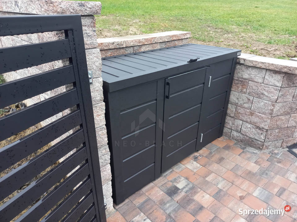 Zabudowa koszy na śmieci wiata śmietnikowa Międzyrzecz