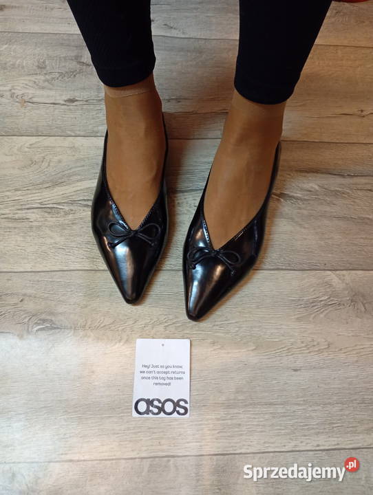 40 ASOS Design Ekskluzywne czarne baleriny Balerinki małopolskie