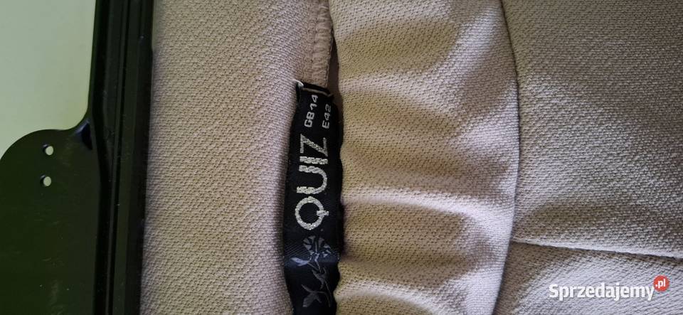 Spodnie szerokie nogawki 46 brązowy/beżowy Kraków sprzedam