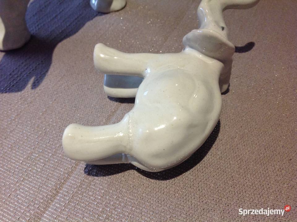 Figurki Słonia z Białej Porcelany stare