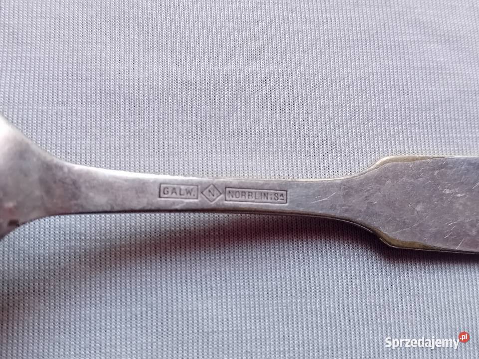 Platerowana łyżeczka Norblin Plaque z początku Koźminek sprzedam