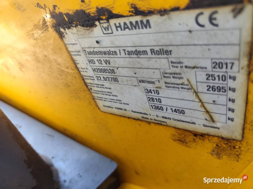 2017r Hamm HD12 HD 10 walec Bomag Ammann