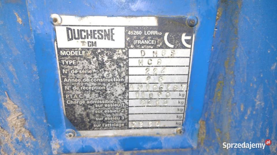 Rozrzutnik obornika DUCHESNE nieuszkodzony Rozrzutniki obornika Miechów
