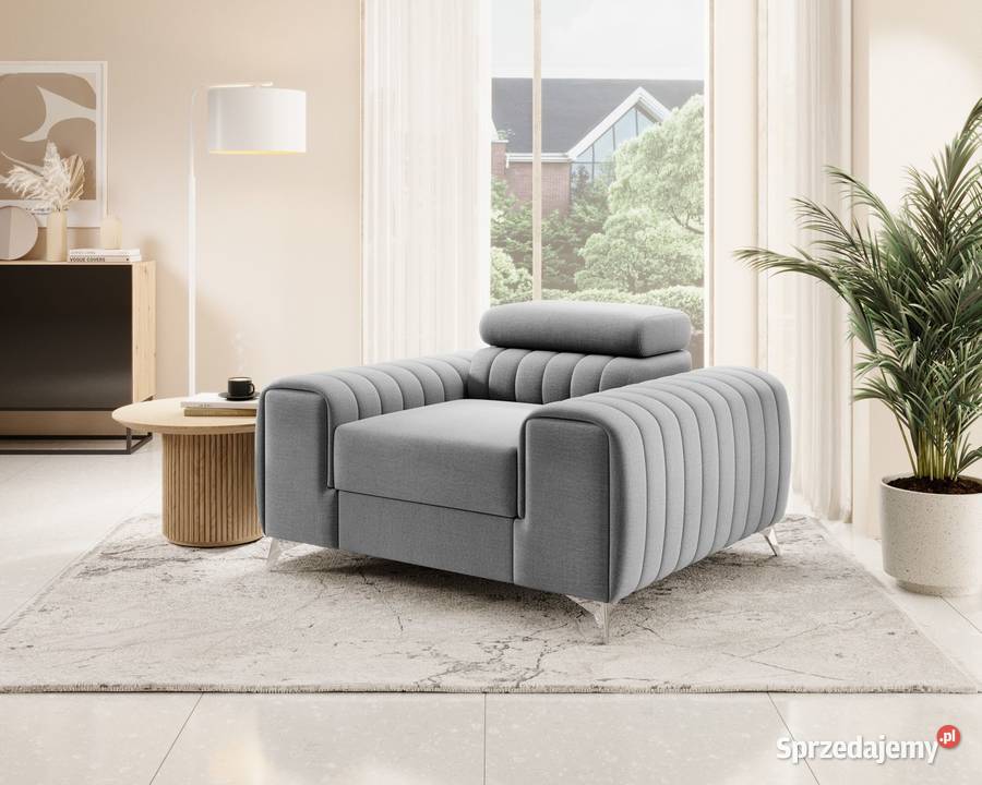 Fotel tapicerowany nowoczesny wygodny do salonu Gdańsk