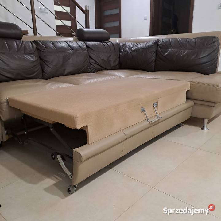 Narożnik skórzany rozkładany Bydgoskie Meble