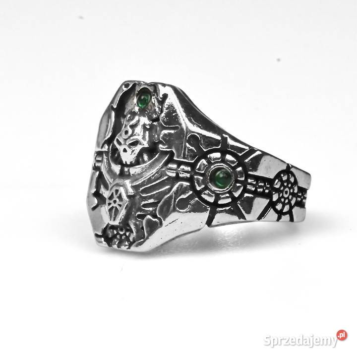 Necron Rozmiar Regulowany Metal Pierścień Szczecin