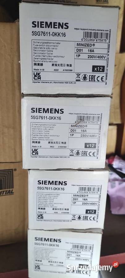 SIEMENS Rozłącznik bezpiecznikowy 16A 1P D01