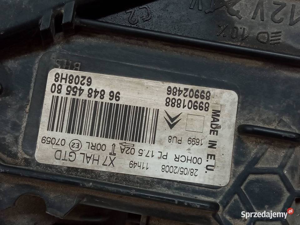 LAMPA PRZÓD LEWA EU X7 9684845580 Citroen C5 II