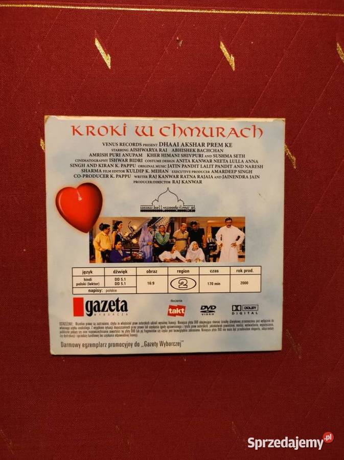 Kroki w chmurach dvd cd film Bollywood romans Kielce