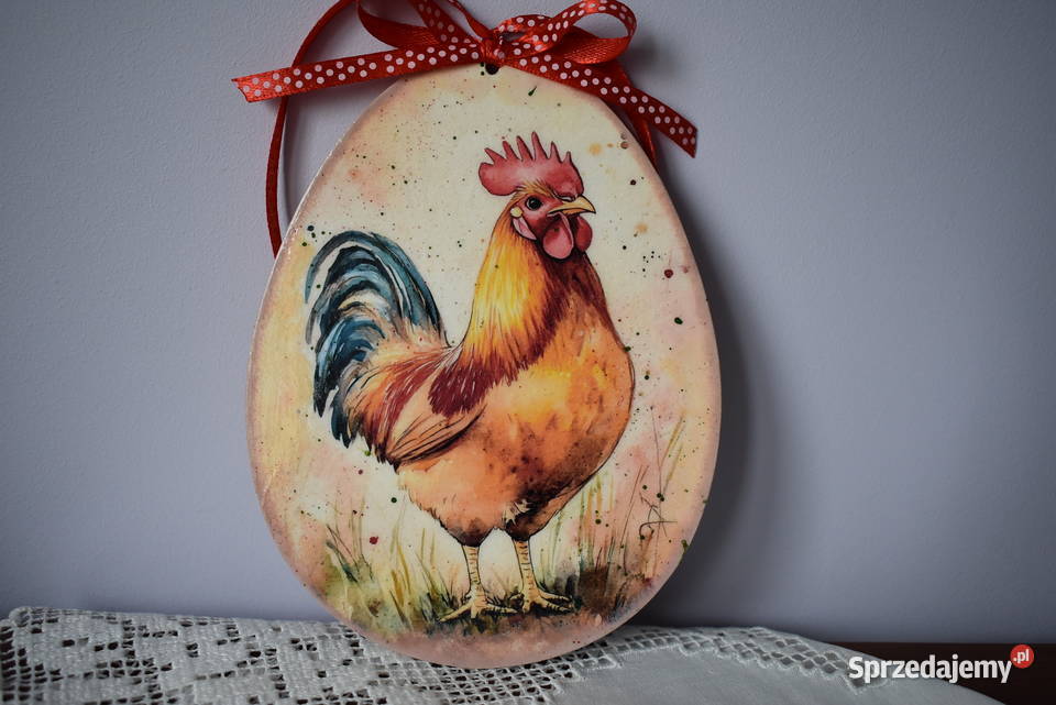 Jajko pisanka decoupage zawieszka dekoracja mazowieckie