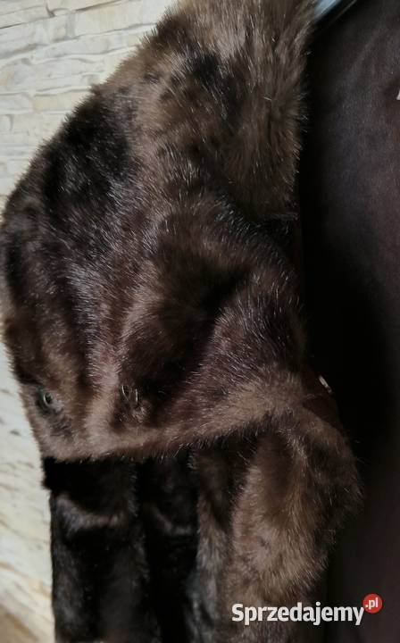 Futerko sztuczne ciemny brąz cieniowany pomorskie Gdańsk sprzedam
