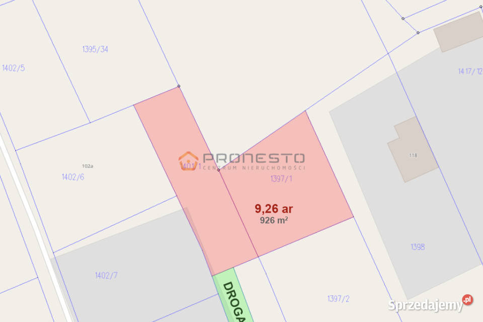 Działka budowlana z WZ 926ar Słocina Rzeszów Nieruchomości podkarpackie