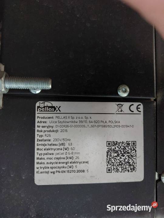 Kocioł na pellet KAMEN 14kW 5 klasa PellasX Revo zachodniopomorskie Kopnica
