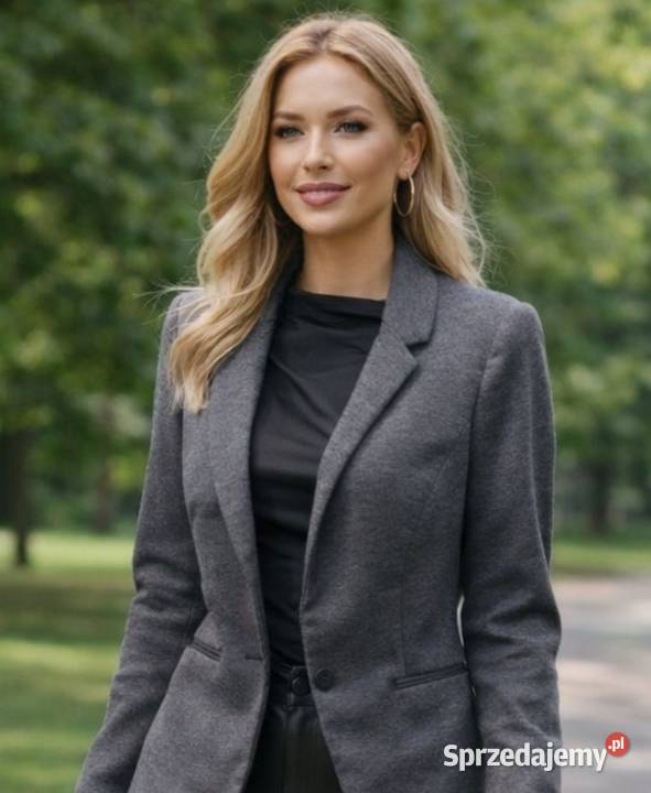 Marynarka damska CULTURE szara 42 szary/srebrny Oława