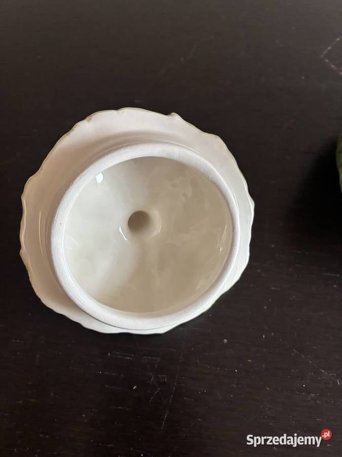 Ceramiczny słoiknaczynie z pokrywką w kształcie Elbląg