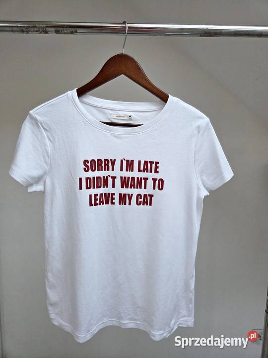 Bluzka tshirt z napisem cat Liszki