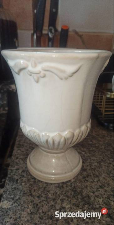 2 Doniczki amfory Szkliwione