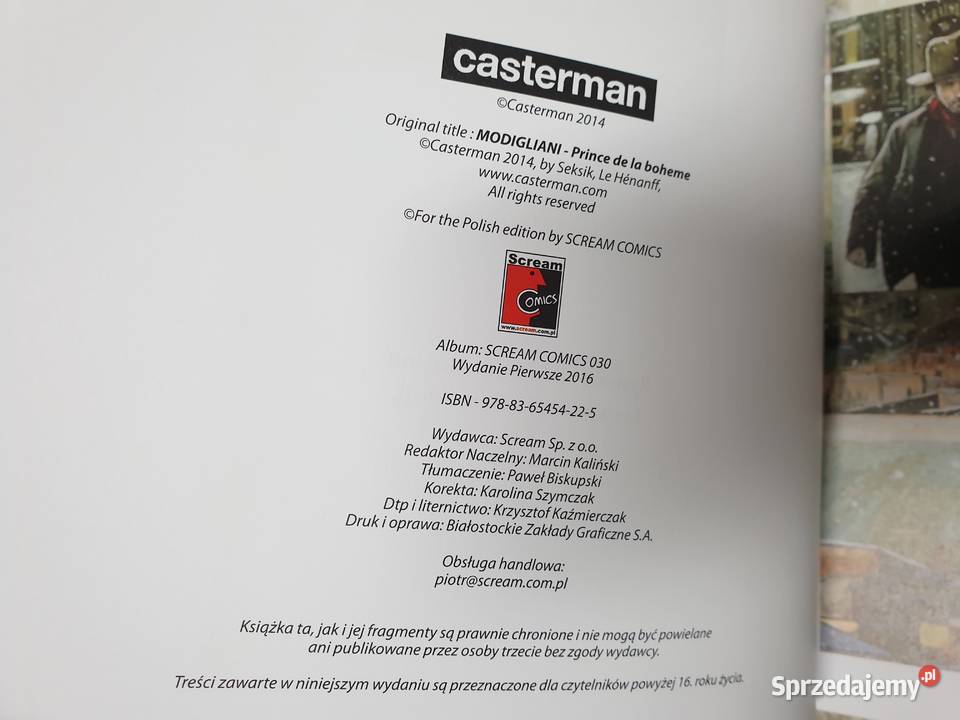Modigliani Książę Bohemy SeksikLe Henanff Scream twarda pomorskie Gdynia sprzedam