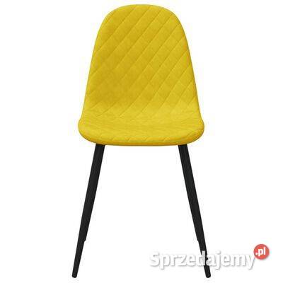 vidaXL Krzesła stołowe 4 musztardowe Krzesła Warszawa