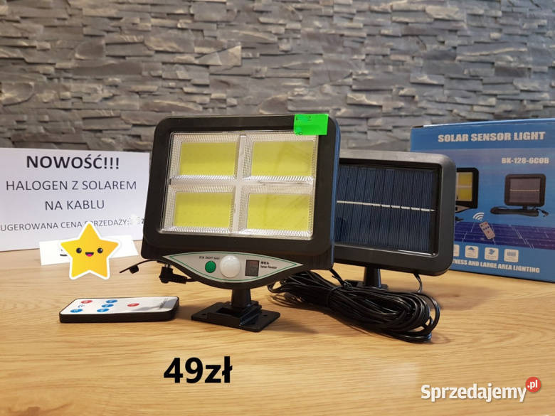 Halogen Solar 128 LED kabel 5m pilot czujnik Jasło sprzedam