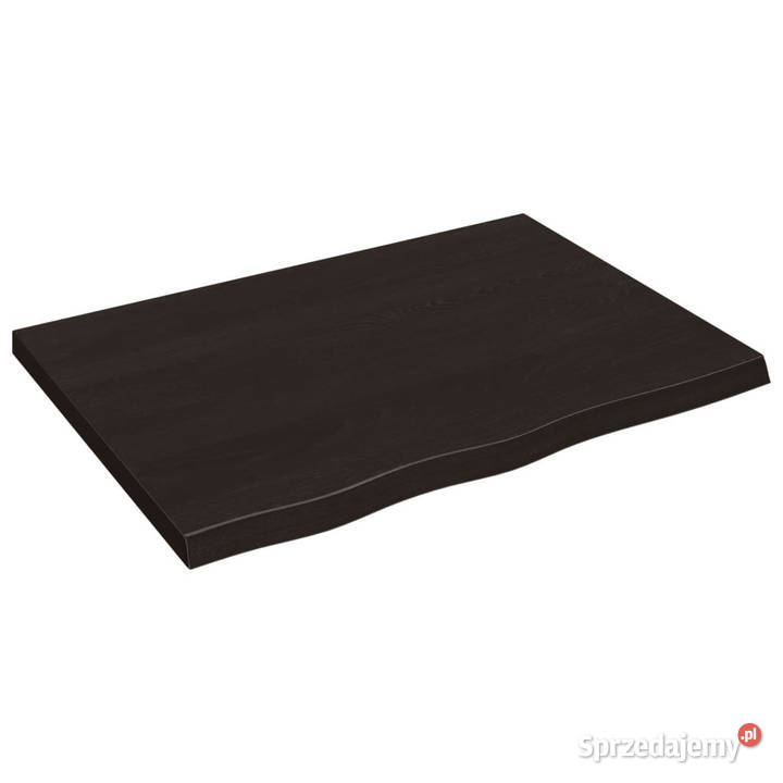 Blat stołu ciemnobrązowy 80x60x24 lite drewno Warszawa