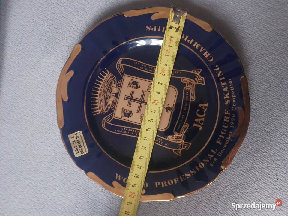 kolekcjonerski talerz 18k złoto World Legnica