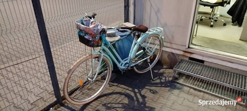 Rower miejski damski miętowy 28 stan