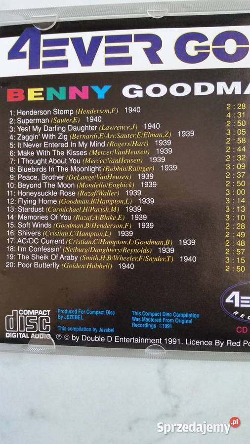 Benny Goodman Soft Winds 1991 4ever Records CD Płyty i kasety sprzedam