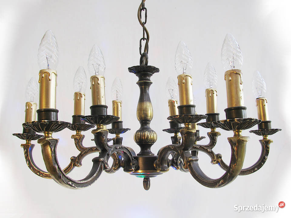 Żyrandol Lampa 12 punkt Mosiądz sprzedam