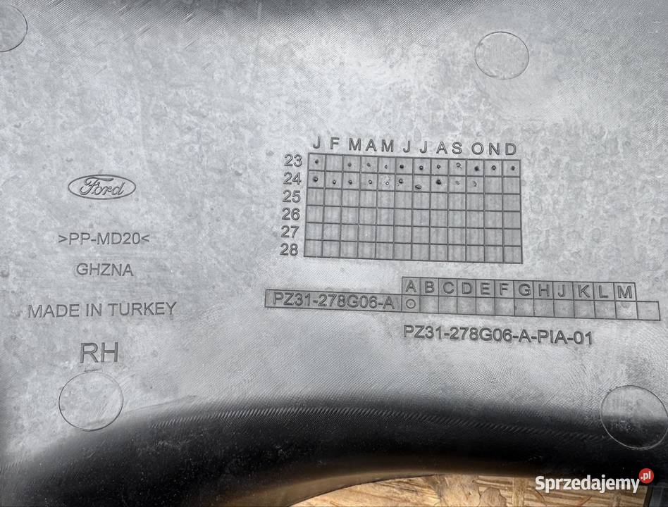 Ślizg mocowanie zderzaka przód rh prawy Custom 2 Międzychód