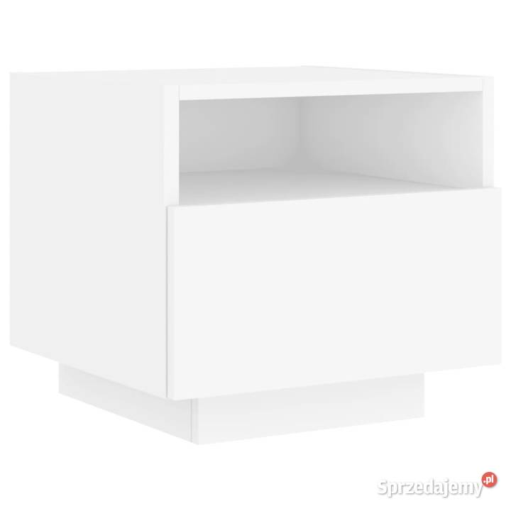 Szafki nocne z oświetleniem LED 2 białe 40x39x37 Nocne sprzedam