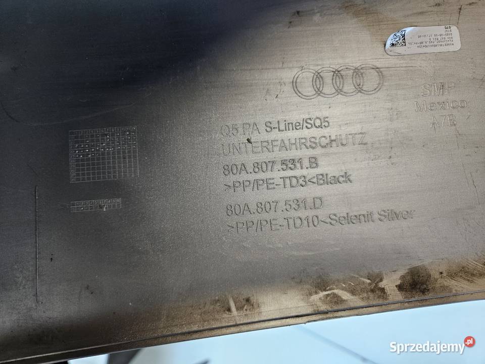 AUDI Q5 80A LIFT SPOILER DOKŁADKA ZDERZAKA PRZÓD wielkopolskie Międzychód